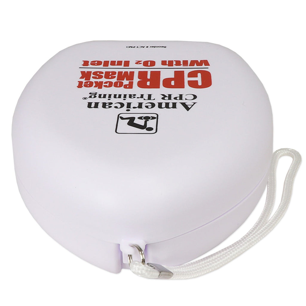 American CPR Pocket Mask, Plastic Case, Adult/Child/Infant with O2 Inlet