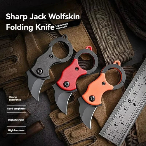 1pcs NEW Mini Keychain Pocket Knife Stainless Steel Camping Small Mini Portable Knife Peeler Fixed Blade Multi EDC Tool with Cha