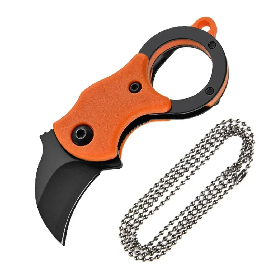 1pcs NEW Mini Keychain Pocket Knife Stainless Steel Camping Small Mini Portable Knife Peeler Fixed Blade Multi EDC Tool with Cha