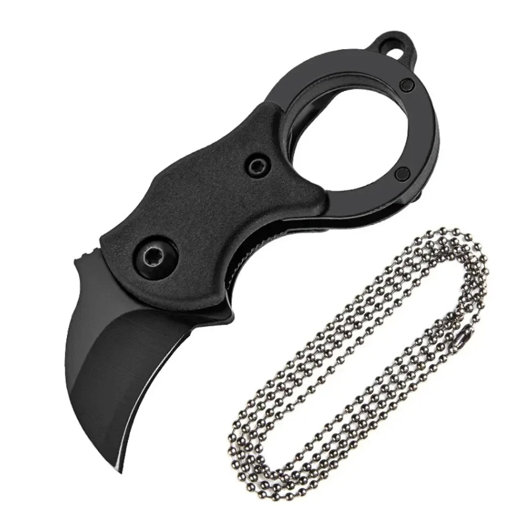 1pcs NEW Mini Keychain Pocket Knife Stainless Steel Camping Small Mini Portable Knife Peeler Fixed Blade Multi EDC Tool with Cha